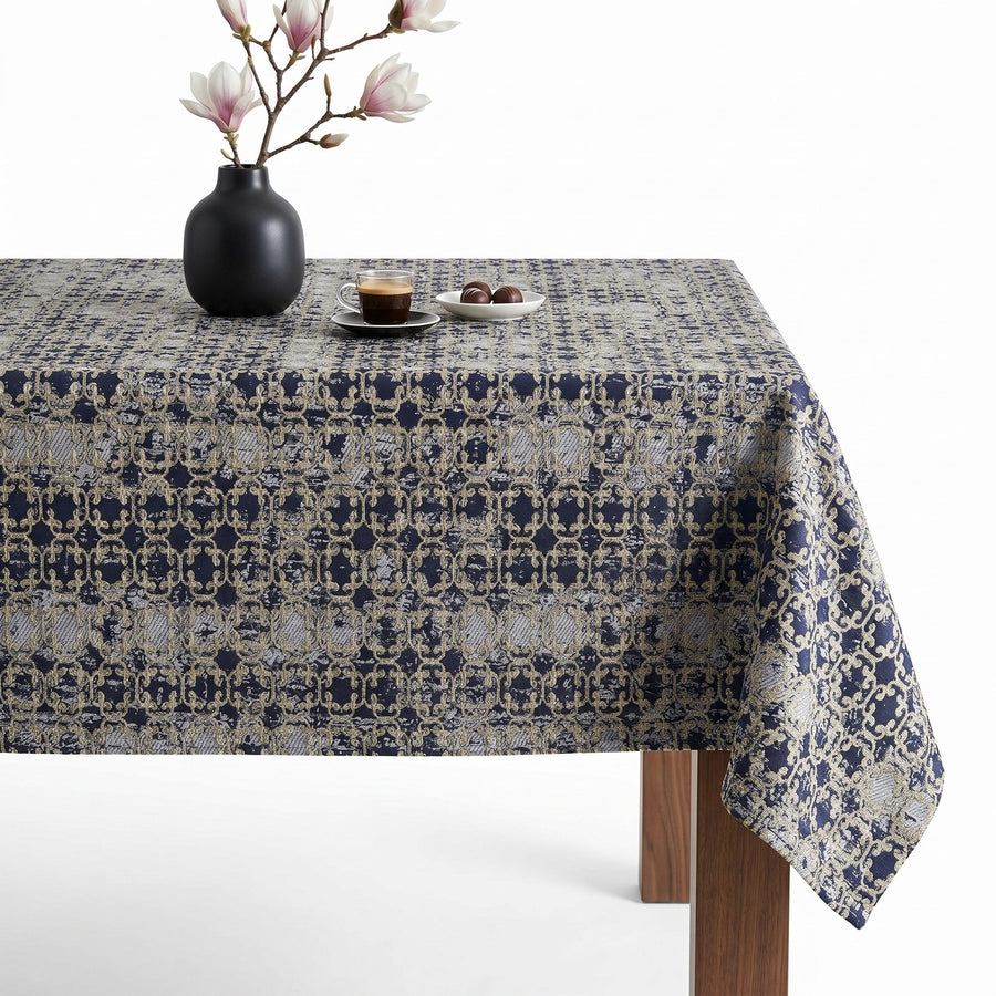 Denver Gold/Navy Tablecloth
