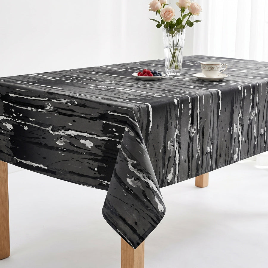 Des Arts Black Tablecloth