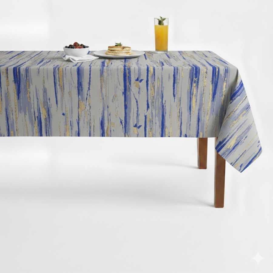 Des Arts Jacquard Tablecloth – Silver