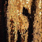Black/Gold Color Changing Sensory Wall Reversible Sequin Fabric by the Yard - 52 Inch Wide