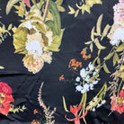 Black Festoon Digital Print Fabric - Cotton Hand - 58 Inch. in Width Fabric by the Yard - 58 Inch Wide