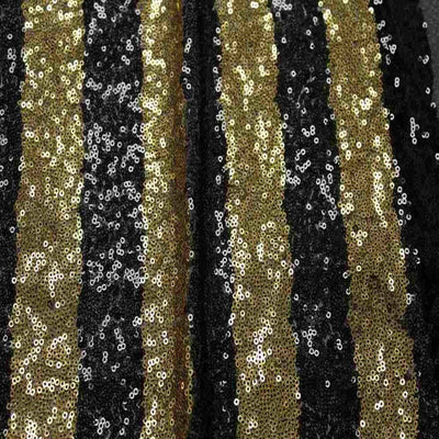 Fiesta Sequin Fabric – Black/Gold