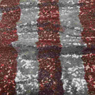 Red/Silver FIESTA Striped Sequin Fabric on Mesh Material Fabric by the Yard - 52 Inch Wide