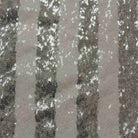 Silver/White FIESTA Striped Sequin Fabric on Mesh Material Fabric by the Yard - 52 Inch Wide