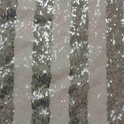 Fiesta Sequin Fabric – Silver/White