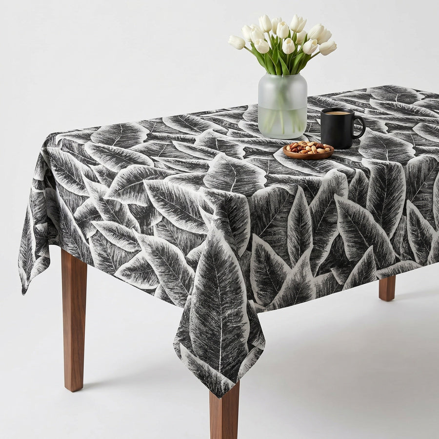 Foliage Black Tablecloth