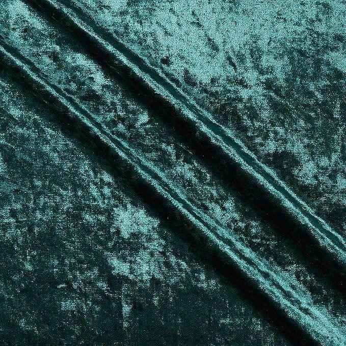 Forest Shiny Crushed Velvet Fabric by the Yard - 72 Inch Wide