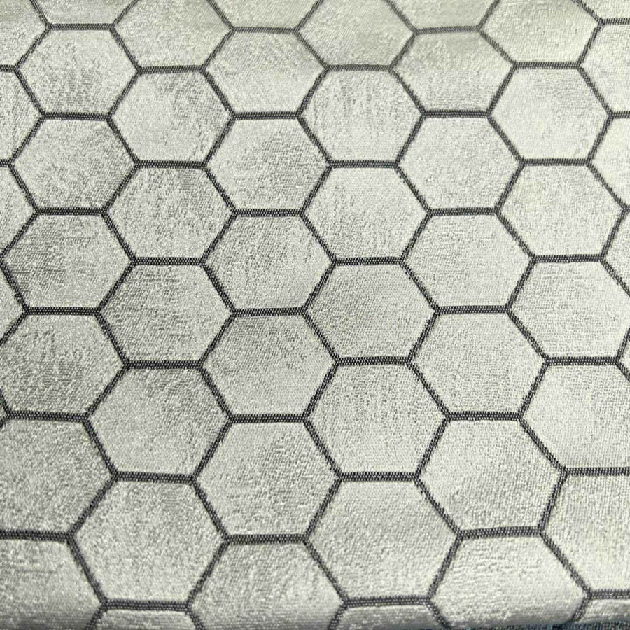 Silver Gastonia Jacquard Fabric by the Yard - 110 Inch Wide