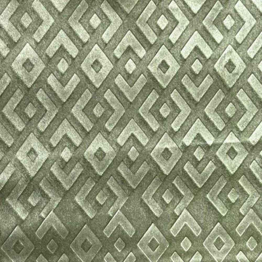 Olive Gate Brocade Velvet Fabric by the Yard - 72 Inch Wide