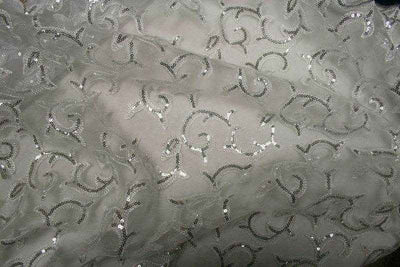 Giselle Sequin Fabric – Ivory