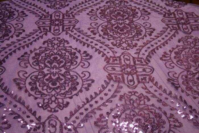 purple GLITTER Sequin Fabric by the Yard - 58 Inch Wide