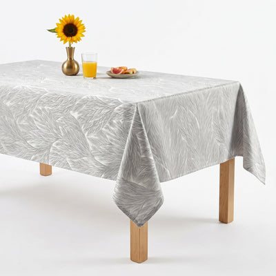 Garden Jacquard Tablecloth – Silver