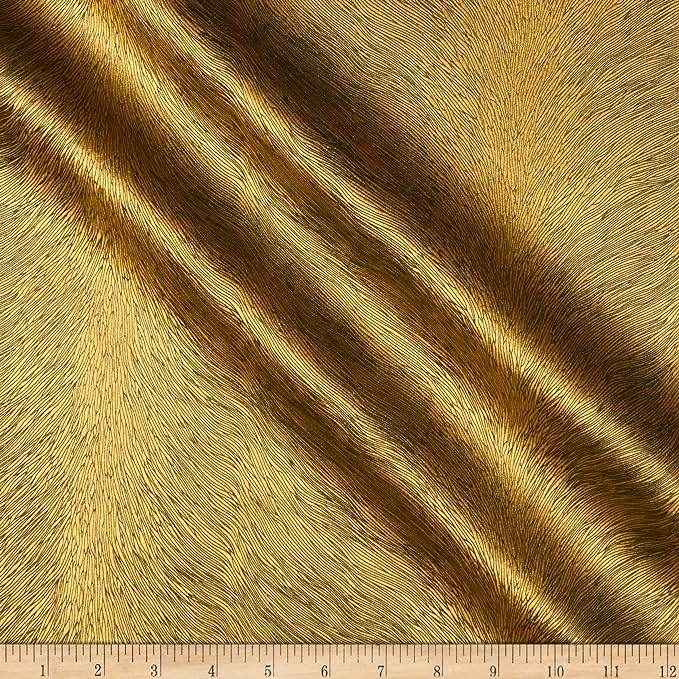 Goldenrod Brocade Hunter Velvet Fabric by the Yard - 72 Inch Wide
