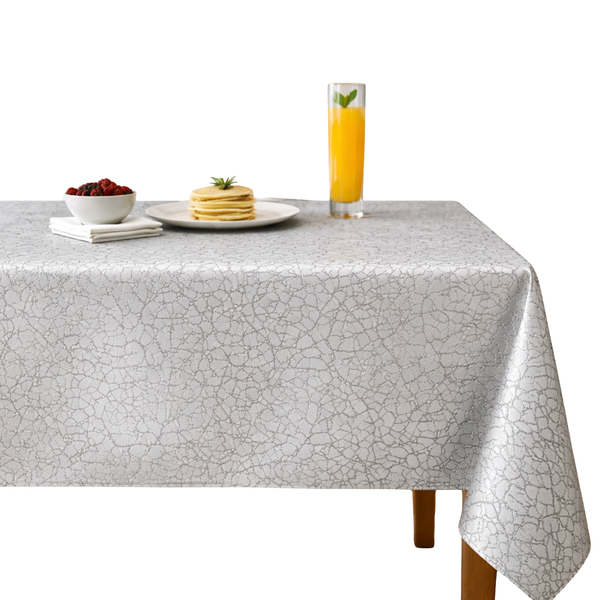 Gravel in crystal-white, made up as a tablecloth