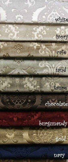 Chocolate Brocade Damask Velvet Fabric by the Yard - 58 Inch Wide