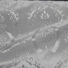 White Brocade Damask Velvet Fabric by the Yard - 58 Inch Wide