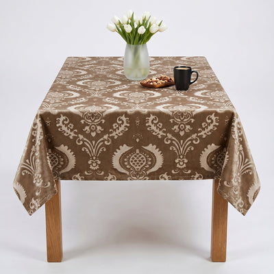 Hobby Embossed Damask Velvet Tablecloth – Cafe