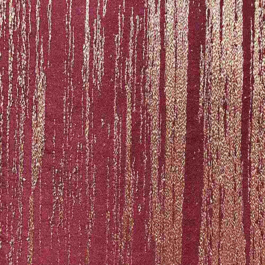 Wine Inline Metallic Jacquard Fabric - 114 Inch. in Width Fabric by the Yard - 114 Inch Wide