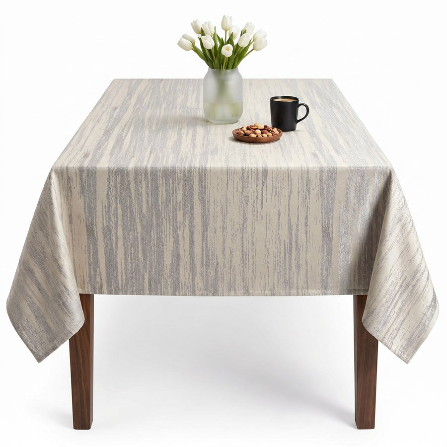 Inline Silver Tablecloth