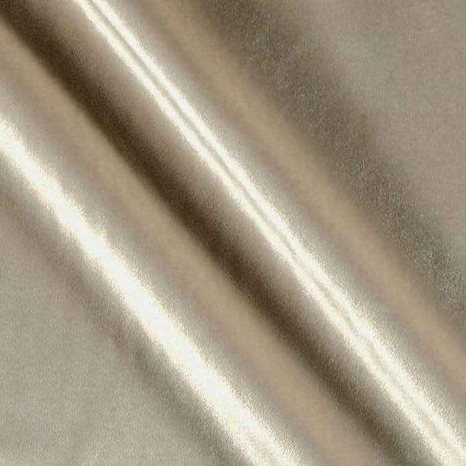 Ivory Shiny Velvet Fabric by the Yard - 72 Inch Wide