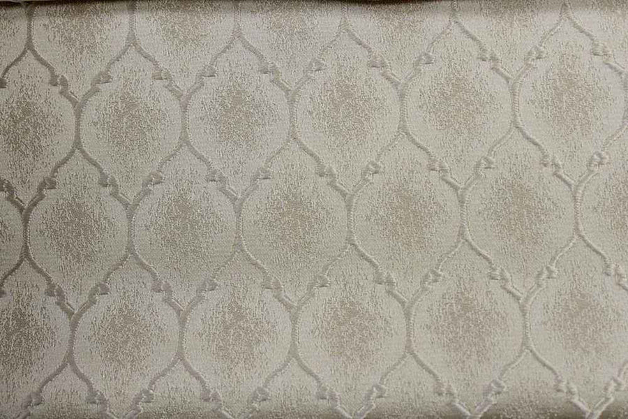 Ivory Ladino Jacquard Fabric by the Yard - 55 Inch Wide