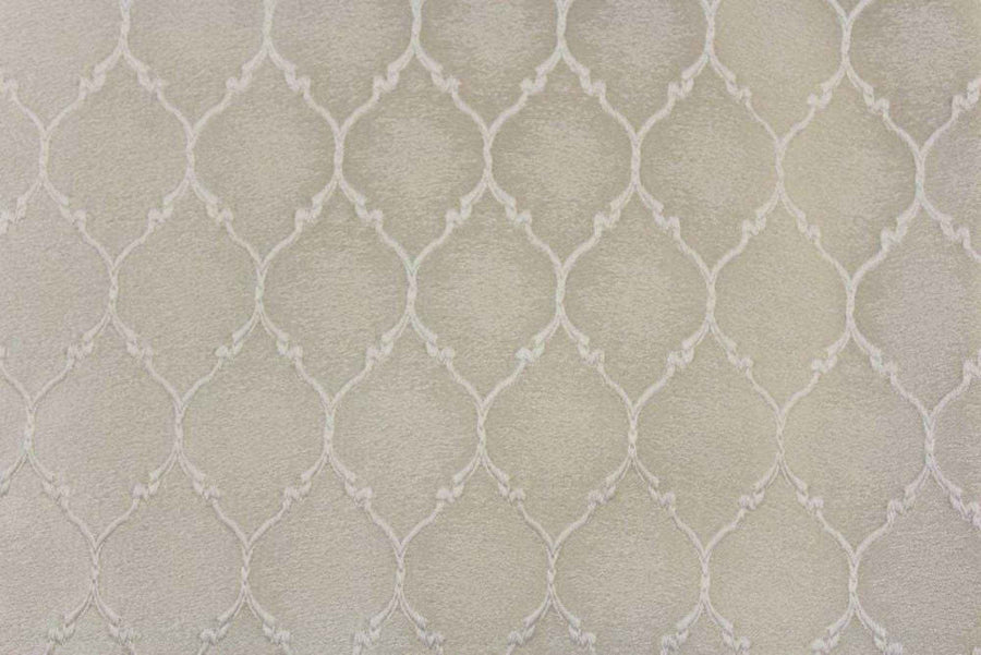 White Ladino Jacquard Fabric by the Yard - 55 Inch Wide