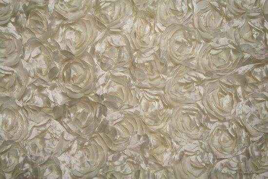 ivory LOVEABLE Embroidered Taffeta Fabric by the Yard - 54 Inch Wide