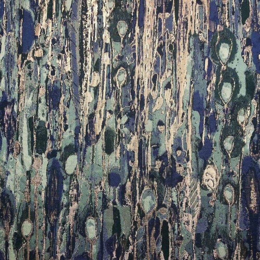 Green LYNN Jacquard Print Metallic Fabric by the Yard - 118 Inch Wide
