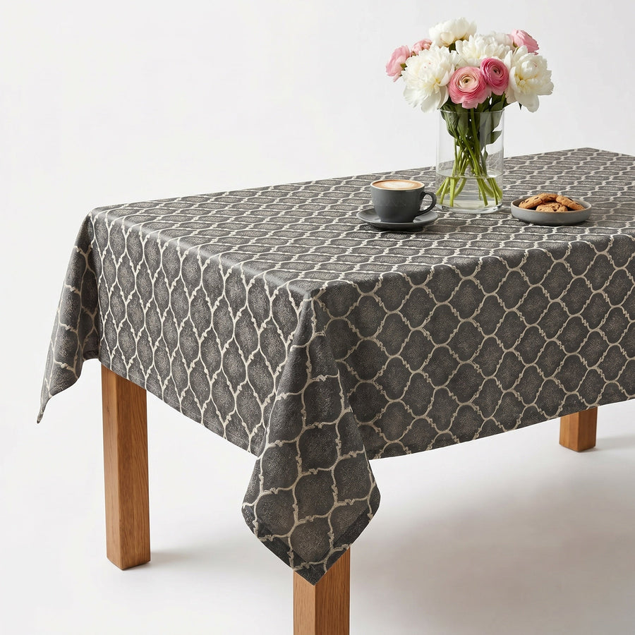 Ladino Grey Tablecloth