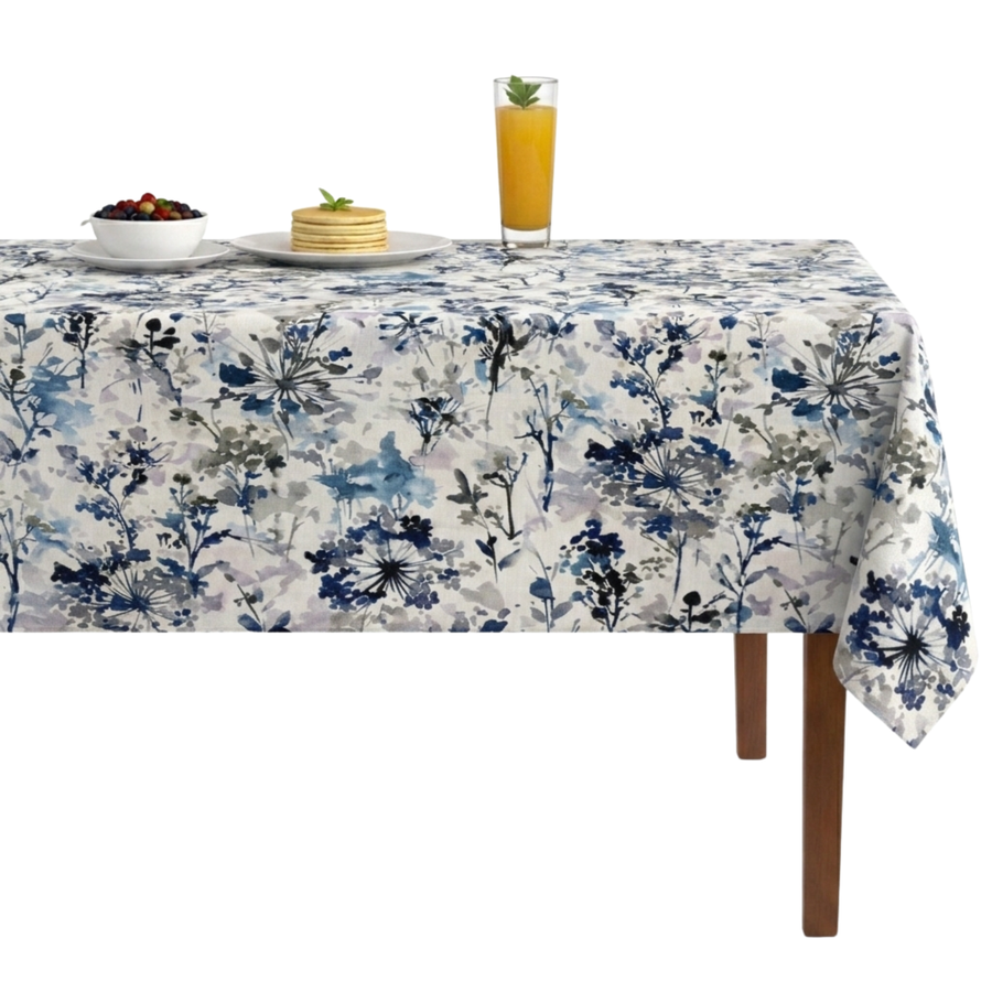 Lily Digital Print Tablecloth – Blue