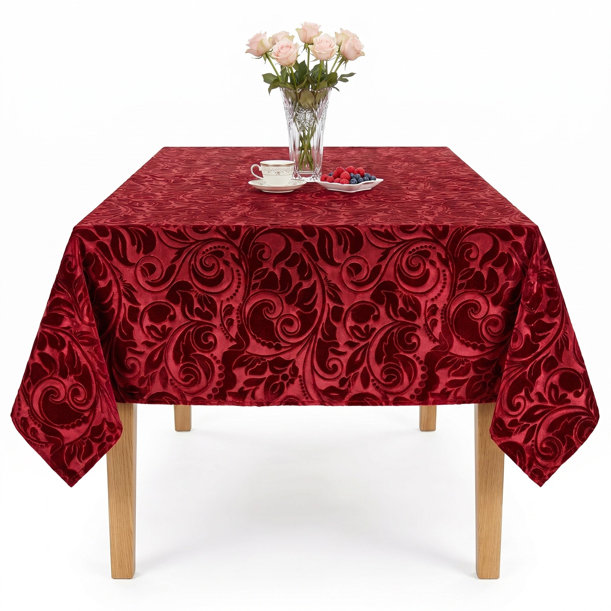 Lobby Burgundy Tablecloth
