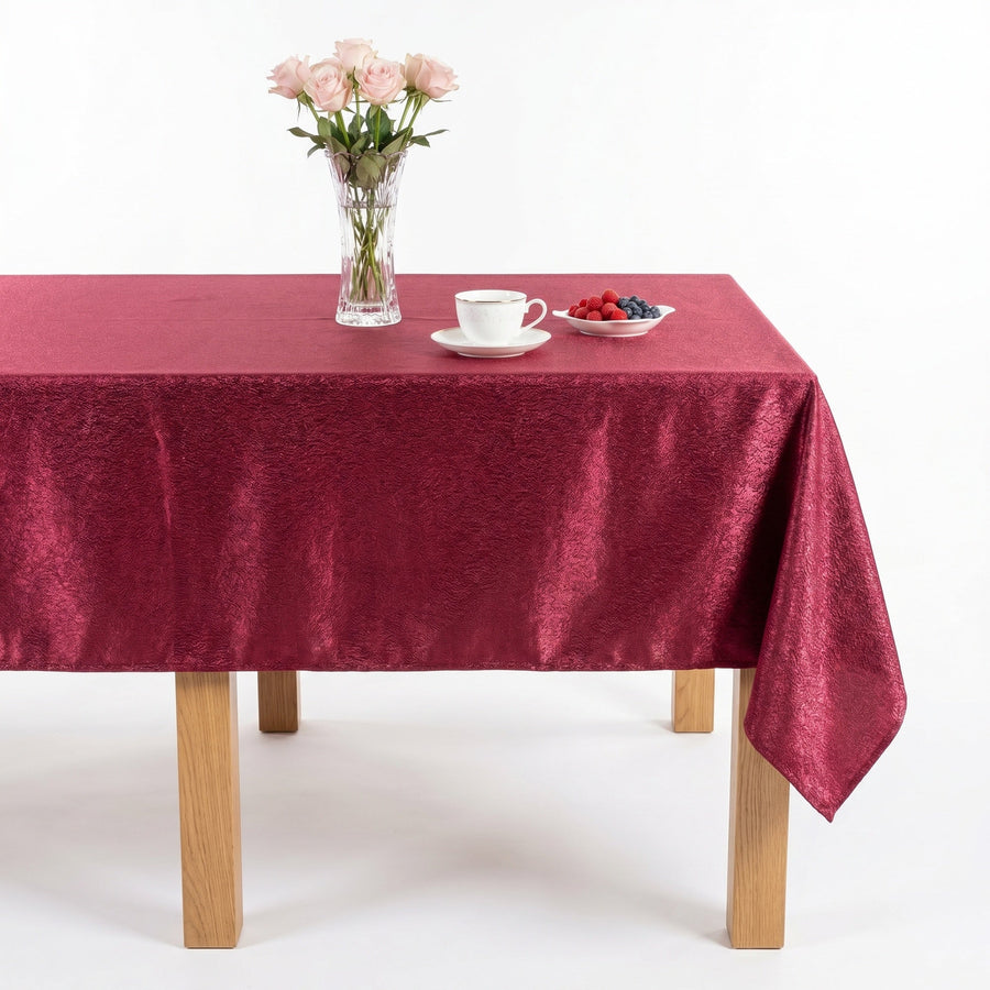 Luxurious Burgundy Tablecloth