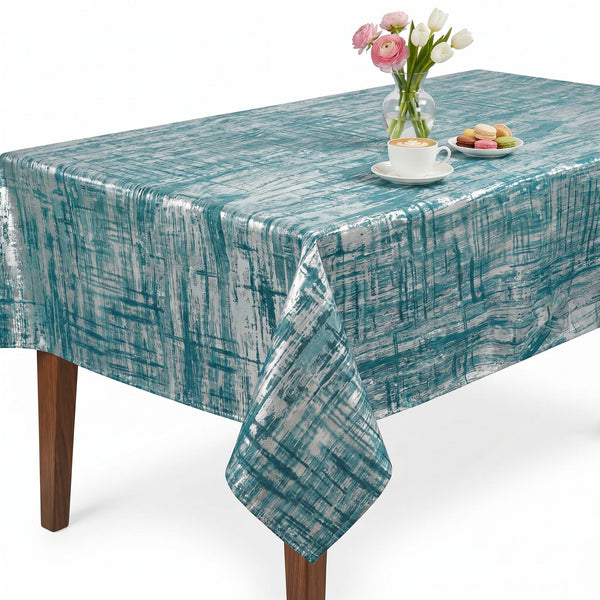 Lynsfield in Lime, made up as a tablecloth