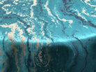 Green Mahwah Metallic Marbleized Fabric - 54 Inch. in Width Fabric by the Yard - 54 Inch Wide