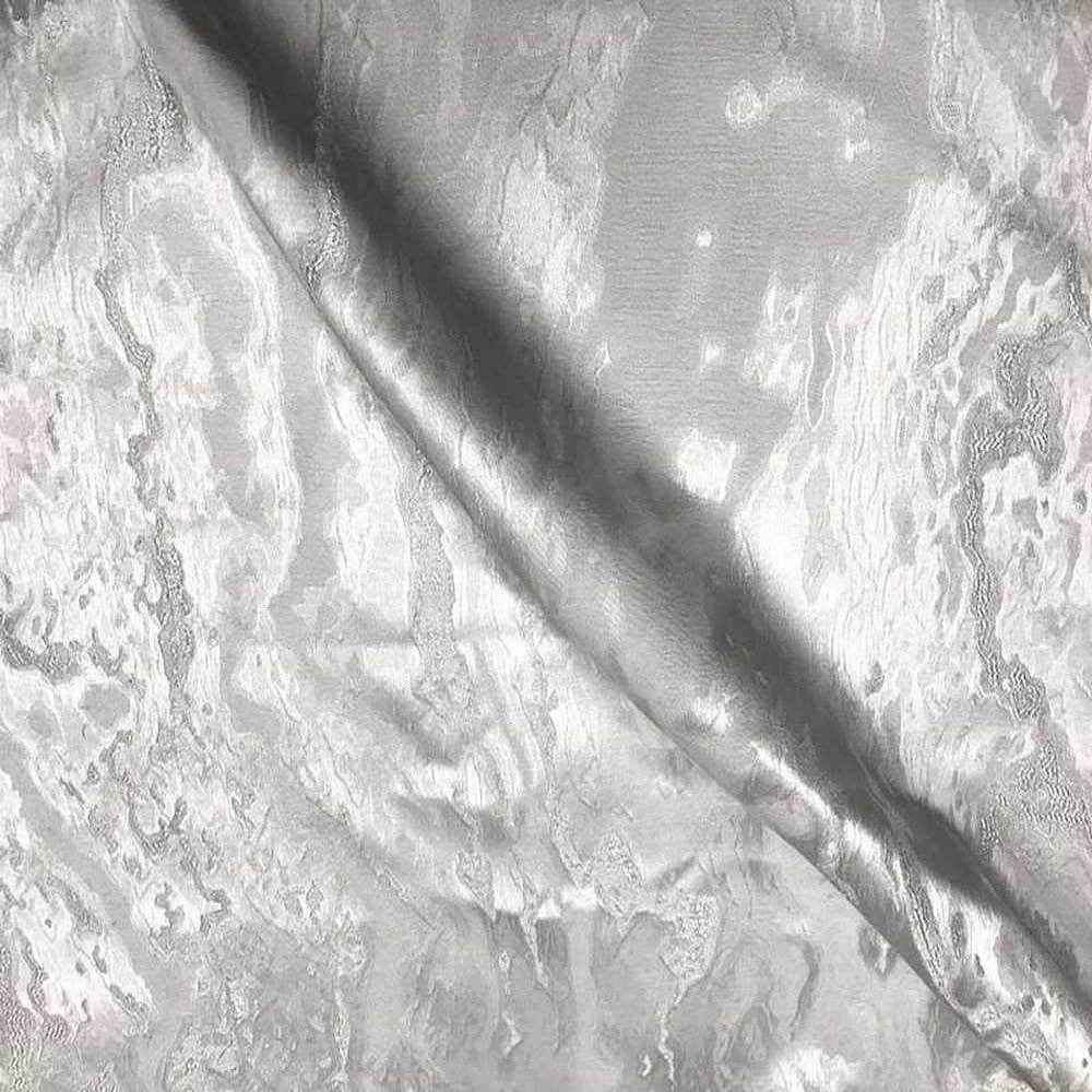 White Mahwah Metallic Marbleized Fabric - 54 Inch. in Width Fabric by the Yard - 54 Inch Wide