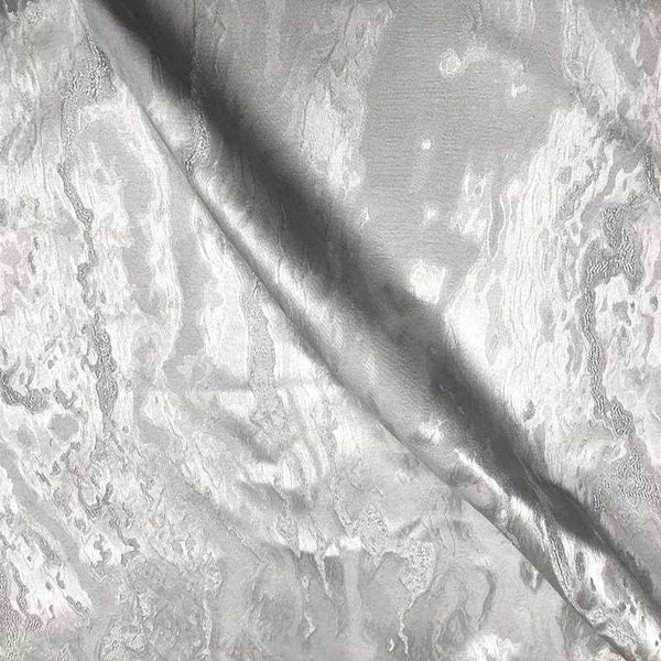 White Mahwah Metallic Marbleized Fabric - 54 Inch. in Width Fabric by the Yard - 54 Inch Wide