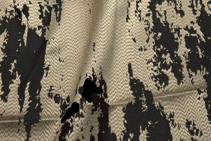 gold-black MARMORE Jacquard Fabric by the Yard - 118 Inch Wide