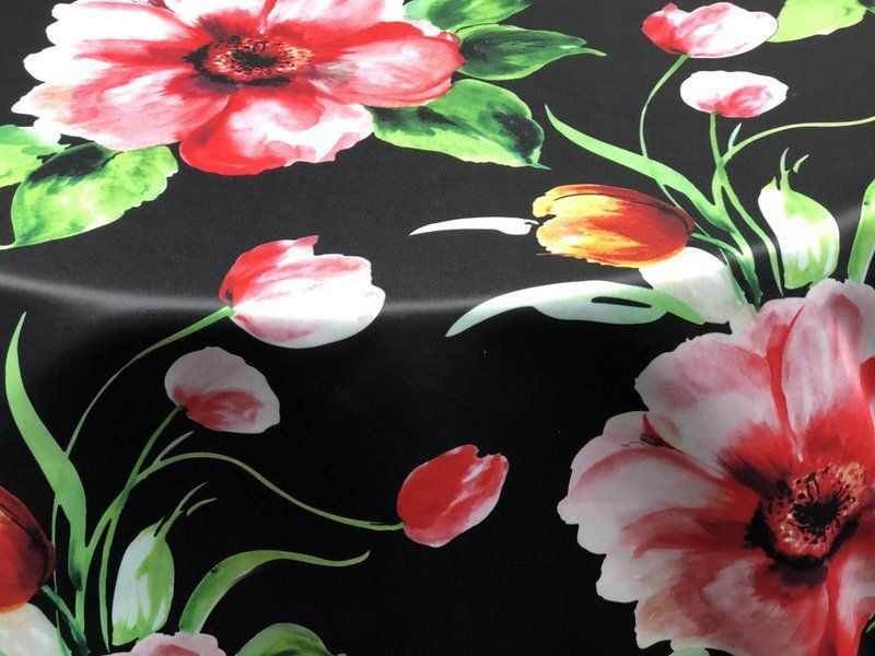 Tropical Tablecloth - Rose/Black