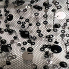 Black Soft Tulle Mesh Fabric Heavily Embellished with Sequins Fabric by the Yard - 52 Inch Wide
