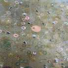 Yellow Soft Tulle Mesh Fabric Heavily Embellished with Sequins Fabric by the Yard - 52 Inch Wide