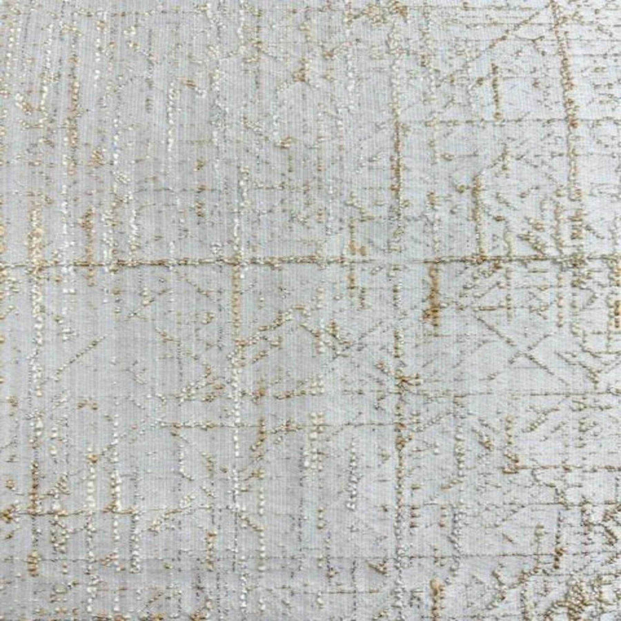 Ivory Mumbai Sparkling Jacquard Fabric with Glitzy Yarn Fabric by the Yard - 118 Inch Wide