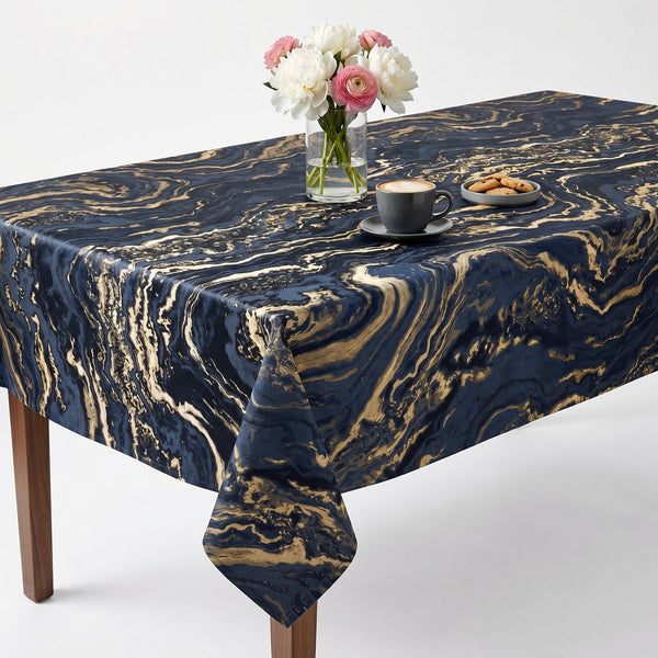 Mahwah Black Gold Tablecloth