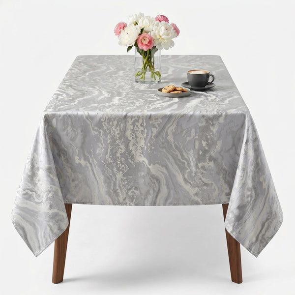 Mahwah Silver Gold Tablecloth