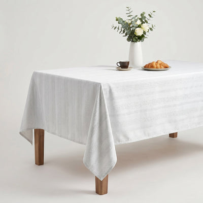 Marisol Jacquard Tablecloth – White