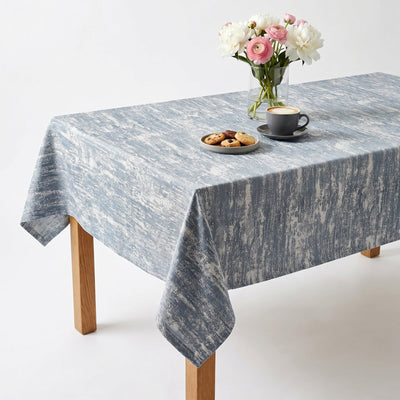 Misty Jacquard Tablecloth – Blue