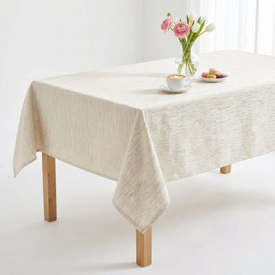 Mowhak Jacquard Tablecloth – White/gold