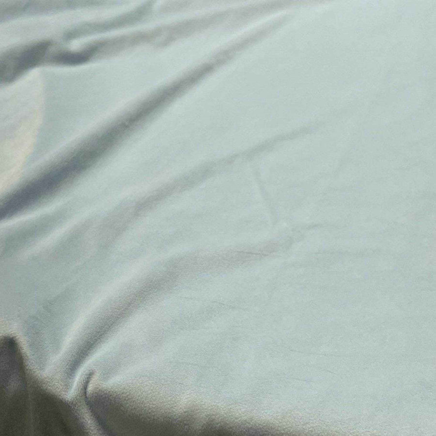 Baby Blue Soft Velvet Fabric by the Yard - 118 Inch Wide