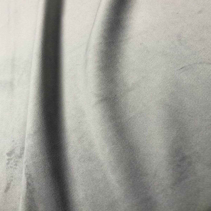 Silver Soft Velvet Fabric by the Yard - 118 Inch Wide