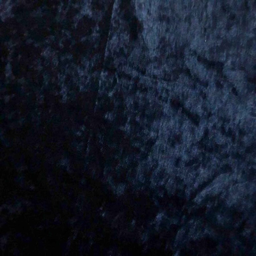 Navy Shiny Crushed Velvet Fabric by the Yard - 72 Inch Wide