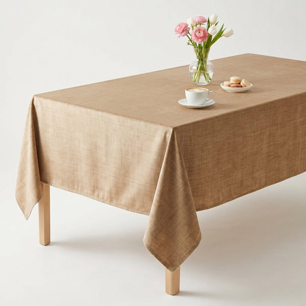 Newport Beach in Beige, made up as a tablecloth